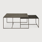 Featuring Pentagon Nesting Coffee Table Set Whisky by Ethnicraft at Amethyst Home. Relying on some of the oldest artistic ancestral techniques, the Pentagon nesting coffee tables are created and shaped by our skilled artisans. Natural mineral powders and pigments blend to form the table’s whisky color and unique finish. Sold as a set of two, offering maximu. Amethyst Home provides interior design, new home construction design consulting, vintage area rugs, and lighting in the Park City metro area.