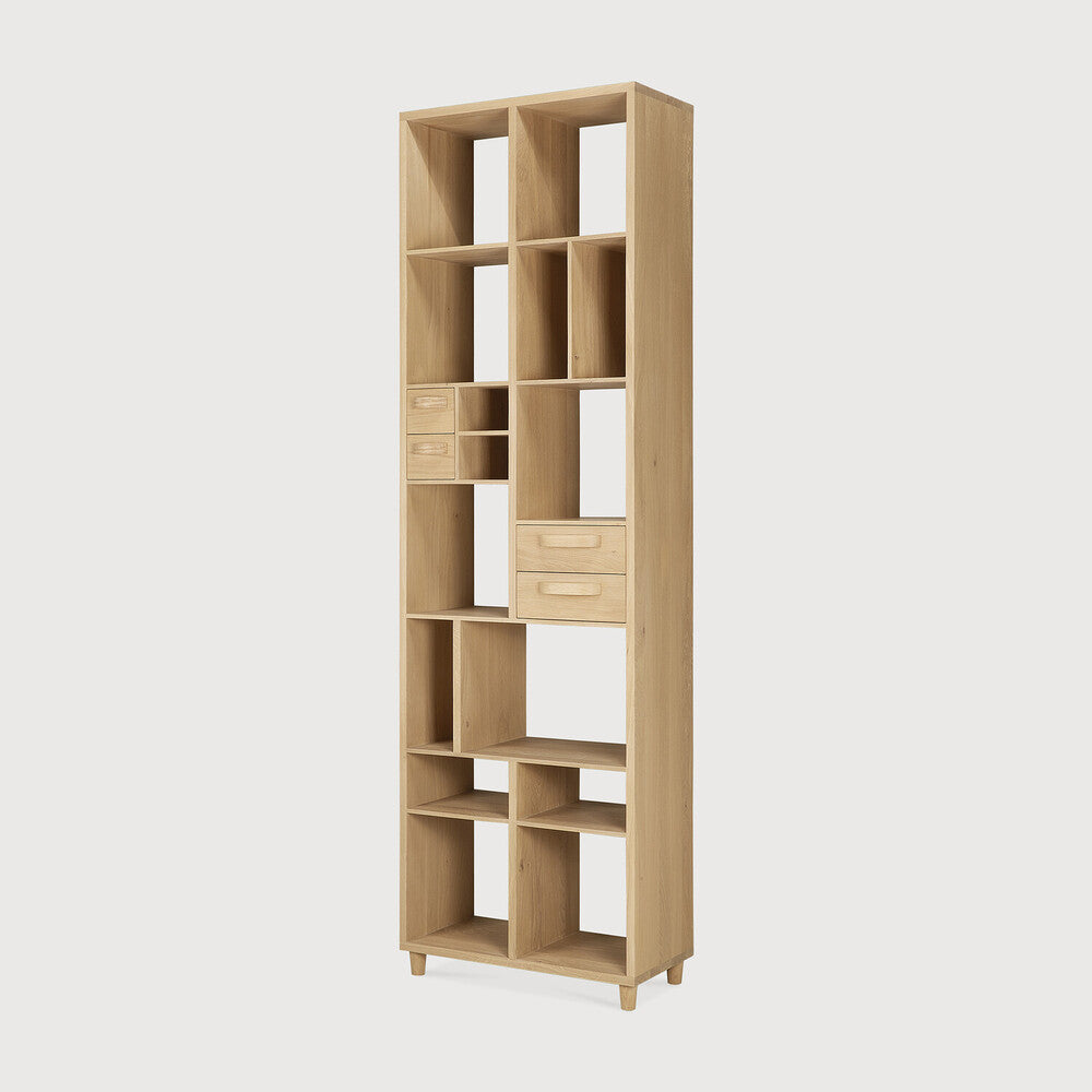 Featuring Pirouette Rack Oak by Ethnicraft at Amethyst Home. Playful yet somber, the 60s-inspired Pirouette bookrack is a functional storage space that doubles as a statement piece.
Dimensions: 12"d x 24"w x 79"h
Anti-tipping mechanism : YesFinish : OiledMain Material : OakSolid wood : Yes. Amethyst Home provides interior design, new home construction design consulting, vintage area rugs, and lighting in the Dallas metro area.