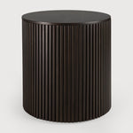 Featuring Roller Max Side Table Round by Ethnicraft at Amethyst Home. Designed by Jacques Deneef, the Roller Max is a clever multifunctional item that combines a side table with storage. Encapsulated in its stacked wood-stick effect, the tabletop can be easily removed to hide the newspapers, toys, cushions and throws from daily life. The perfect solution f. Amethyst Home provides interior design, new home construction design consulting, vintage area rugs, and lighting in the Alpharetta metro area.