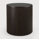 Featuring Roller Max Side Table Round by Ethnicraft at Amethyst Home. Designed by Jacques Deneef, the Roller Max is a clever multifunctional item that combines a side table with storage. Encapsulated in its stacked wood-stick effect, the tabletop can be easily removed to hide the newspapers, toys, cushions and throws from daily life. The perfect solution f. Amethyst Home provides interior design, new home construction design consulting, vintage area rugs, and lighting in the Alpharetta metro area.