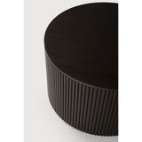 Featuring Roller Max Side Table Round by Ethnicraft at Amethyst Home. Designed by Jacques Deneef, the Roller Max is a clever multifunctional item that combines a side table with storage. Encapsulated in its stacked wood-stick effect, the tabletop can be easily removed to hide the newspapers, toys, cushions and throws from daily life. The perfect solutio. Amethyst Home provides interior design, new home construction design consulting, vintage area rugs, and lighting in the Newport Beach metro area.