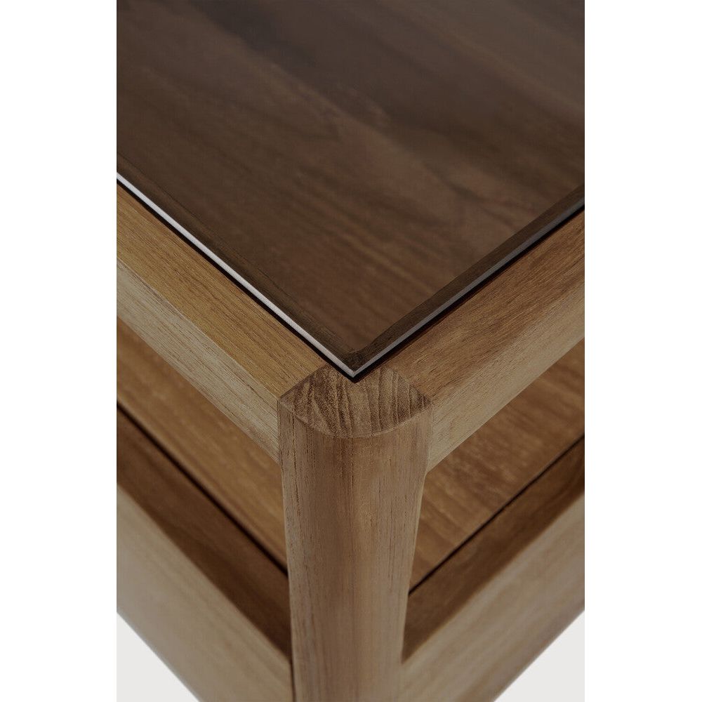 Featuring Spindle Bedside Table Reclaimed Teak by Ethnicraft at Amethyst Home. With its one drawer, open space and slightly tapered legs, the Spindle bedside table is the perfect no-nonsense companion for the striking Spindle bed. Reclaimed teak offers a truly unique finish for each and every item — the origin of each hand-finished piece of furniture carries . Amethyst Home provides interior design, new home construction design consulting, vintage area rugs, and lighting in the Houston metro area.