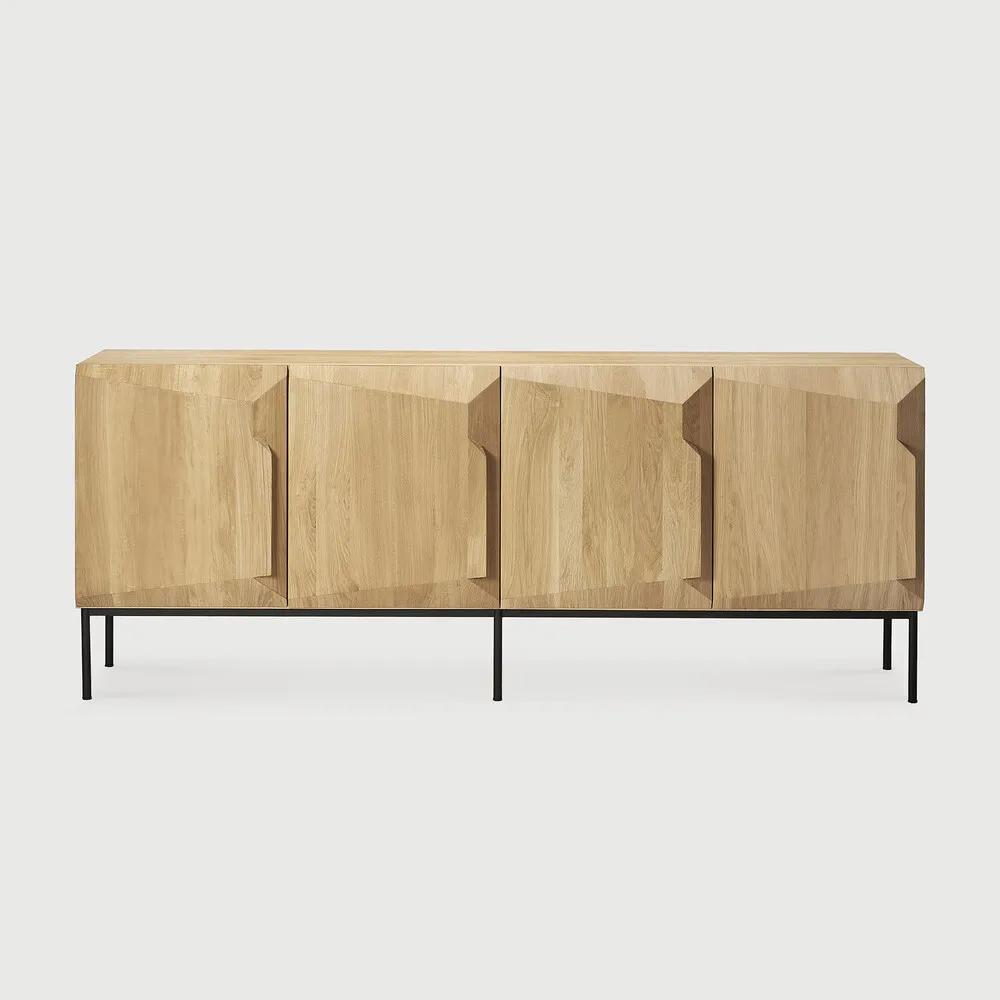 Featuring Stairs Sideboard by Ethnicraft at Amethyst Home. An angular composition, designed by Alain van Havre, forms the heart of a design that aims to distance itself from traditional static and immobile surfaces. A unique sense of volume is created which alters your perception of the sideboard as you walk by.
Dimensions: 18.5"d x 79"w x 31.5"h
Adjustable . Amethyst Home provides interior design, new home construction design consulting, vintage area rugs, and lighting in the Monterey metro area.