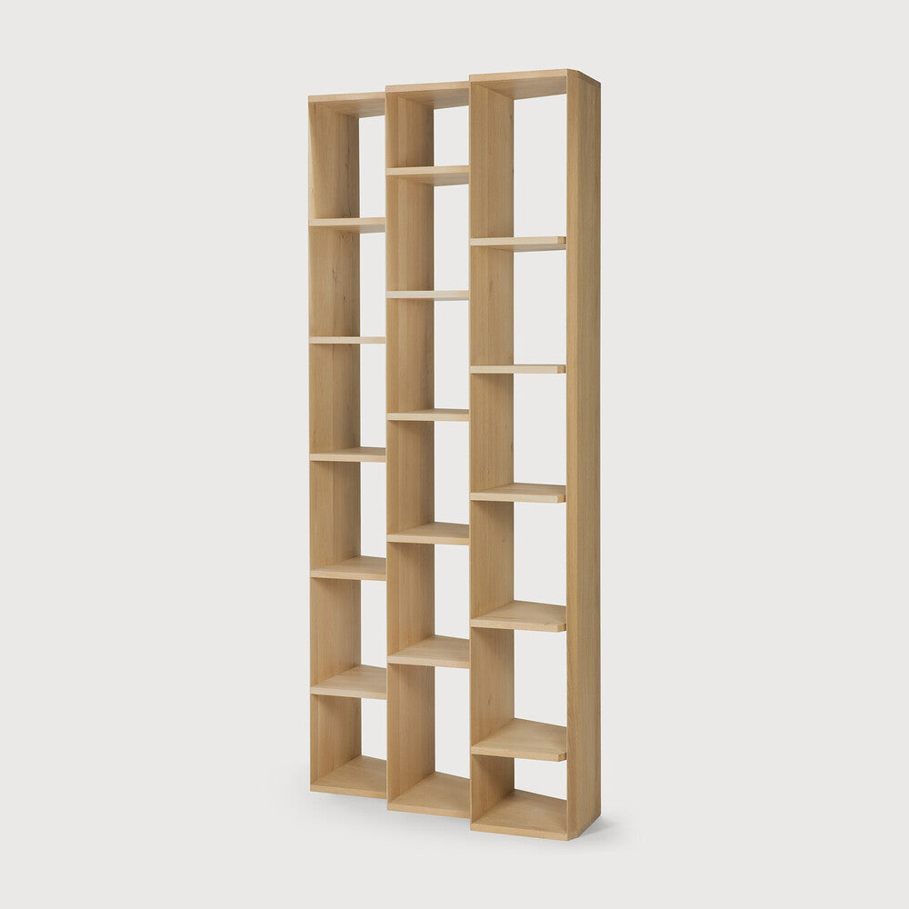 Featuring Stairs Rack Oak by Ethnicraft at Amethyst Home. An angular composition, designed by Alain van Havre, forms the heart of a design that aims to distance itself from traditional static and immobile surfaces. By perfectly aligning multiple angles, a unique sense of volume is created. When we then add light to the equation, the multi-faceted oak canvas c. Amethyst Home provides interior design, new home construction design consulting, vintage area rugs, and lighting in the Seattle metro area.