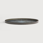 A subdued color palette meets captivating motifs inspired by nature and travel. This White Slice wooden tray experiments with the balance between rich patterns offset with muted tones, revealing the beauty behind the deceivingly ordinary subjects from which inspiration is drawn. In doing so, this collection captures the essence of timelessness. Amethyst Home provides interior design services, furniture, rugs, and lighting in the Miami metro area.