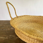 Our new trays from Ghana are here! Made of tightly woven wild grasses in a classic natural tone, these round trays are great for use throughout the home and garden. Sizes are averages, as these are all handmade items. Amethyst Home provides interior design services, furniture, rugs, and lighting in the Des Moines metro area.