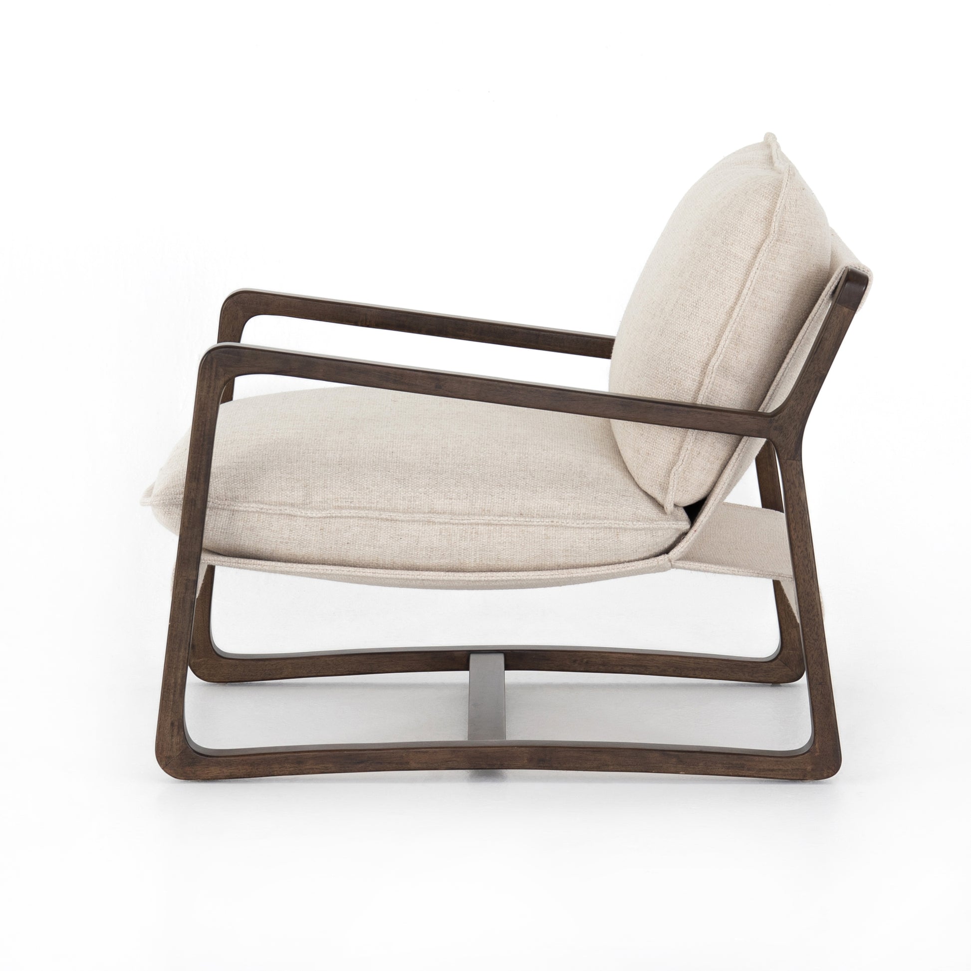 The Ace Thames Cream Chair has a gorgeous, solid parawood base with large, comfortable cushions. The perfect chair to relax or curl up with a good book in your living room or bedroom.   Overall Dimensions: 30.00"w x 37.50"d x 31.00"h Seat Depth: 22.5" Seat Height: 18.25" Arm Height from Floor: 22.5" Arm Height from Seat: 4"  Materials: 66%Pl, 19%Pc, 15%Li, Solid Parawood