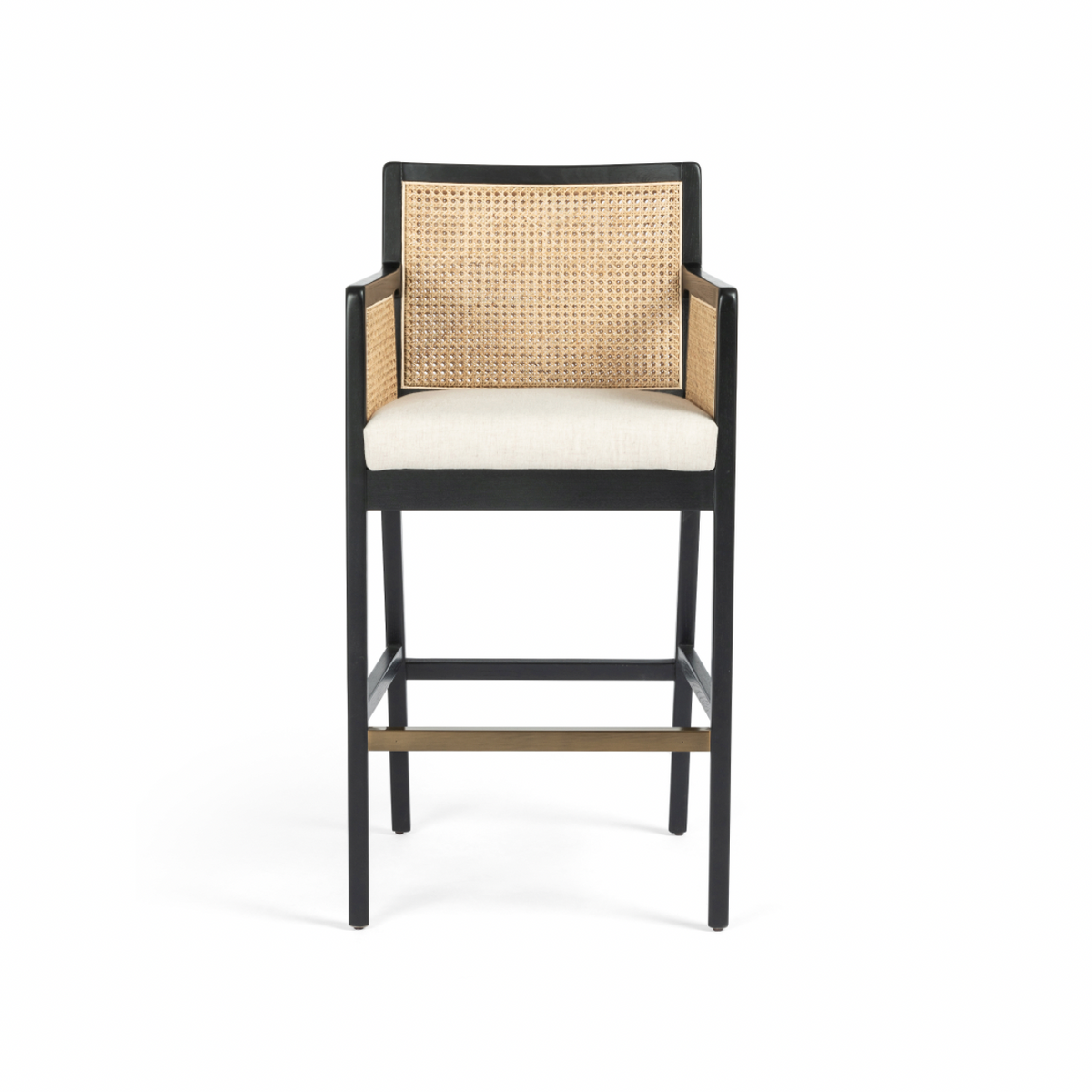 Antonia Cane Brushed Ebony Bar Stool | ready to ship!