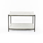 Featuring Felix Bunching Table - Hammered Grey by Four Hands at Amethyst Home. We love the sophisticated look the marble paired with the iron frame brings to this Felix Hammered Grey Bunching Table. The bottom shelve is both functional and beautiful!
Overall Dimensions: 25"W x 25"L x 16"H
Colors: Hammered Grey W/Clear Powder Coat, Polished White MarbleMateri.  Amethyst Home provides interior design, new home construction design consulting, vintage area rugs, and lighting in the Seattle metro area.