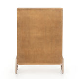 Featuring Rosedale 6 Drawer Tall Dresser by Four Hands at Amethyst Home. The light-finished oak of this Rosedale 6 Drawer Tall Dresser brings a clean, brightness to any room. With four large drawers and two smaller drawers, this is a functional and beautiful piece to add to your bedroom or other area. The iron hardware wrapped in a gorgeous, tan leather reall.  Amethyst Home provides interior design, new home construction design consulting, vintage area rugs, and lighting in the Boston metro area.