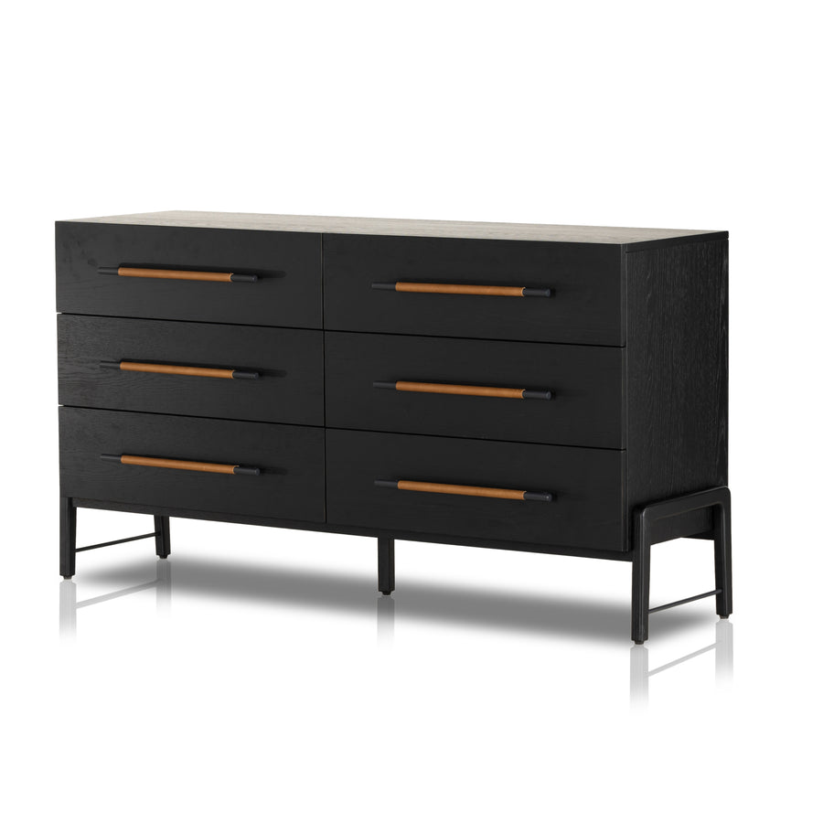 Rosedale Ebony Oak 6 Drawer Dresser
