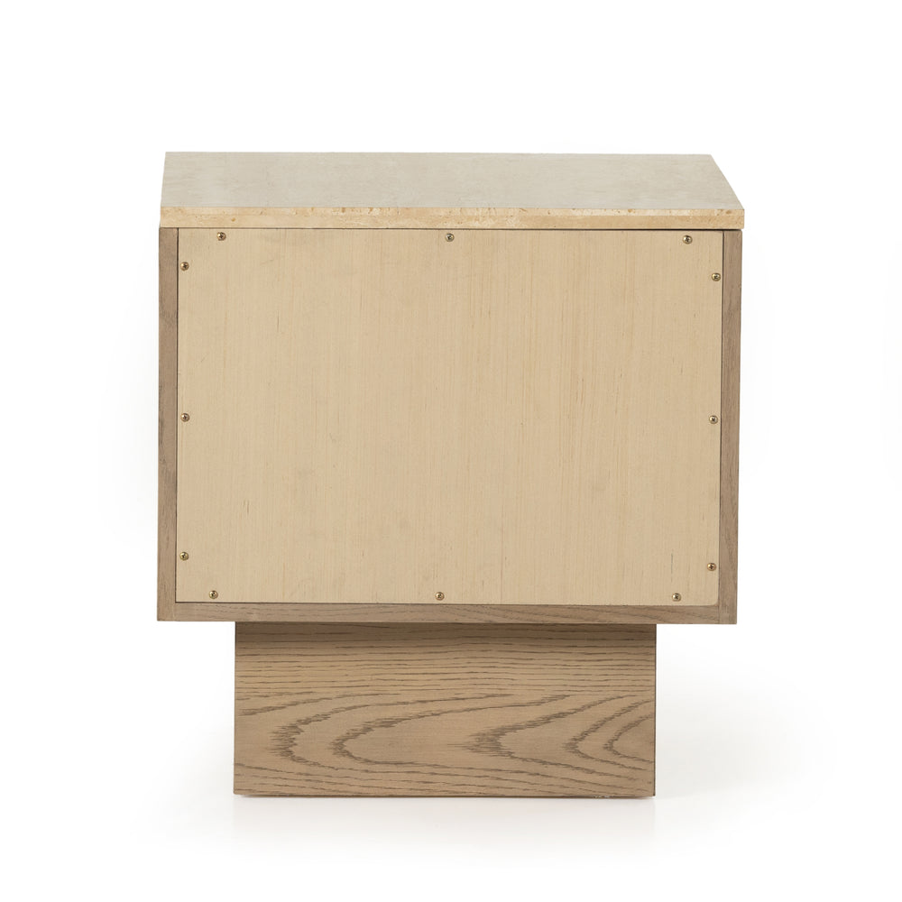 Lennon Travertine Nightstand | shipping 10/10/2025