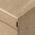 Featuring Lennon Travertine Nightstand by Four Hands at Amethyst Home. Warm travertine is the highlight of this modern nightstand.  The Lennon nightstand is wonderful as it has a smaller footprint yet great storage.
Overall Dimensions: 22"W x 25"L x 22.75"HColors: Yucca Oak, TravertineMaterials: Oak Veneer, Solid TravertineWeight: 88.18 lb. Amethyst Home provides interior design, new home construction design consulting, vintage area rugs, and lighting in the Dallas metro area.