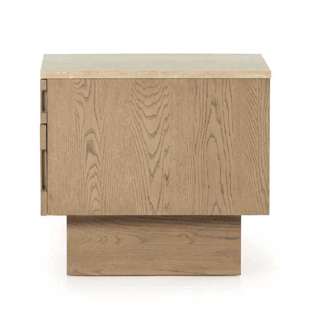 Lennon Travertine Nightstand | shipping 10/10/2025