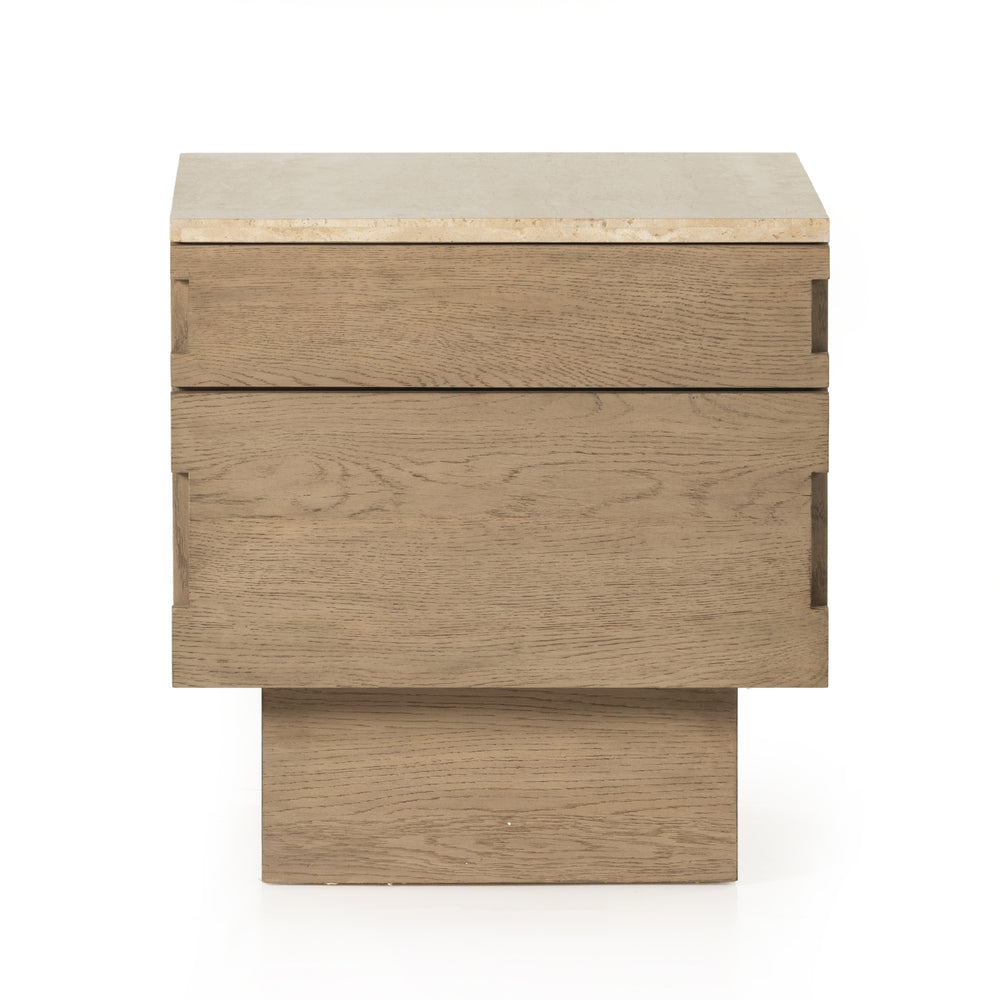 Lennon Travertine Nightstand | shipping 10/10/2025