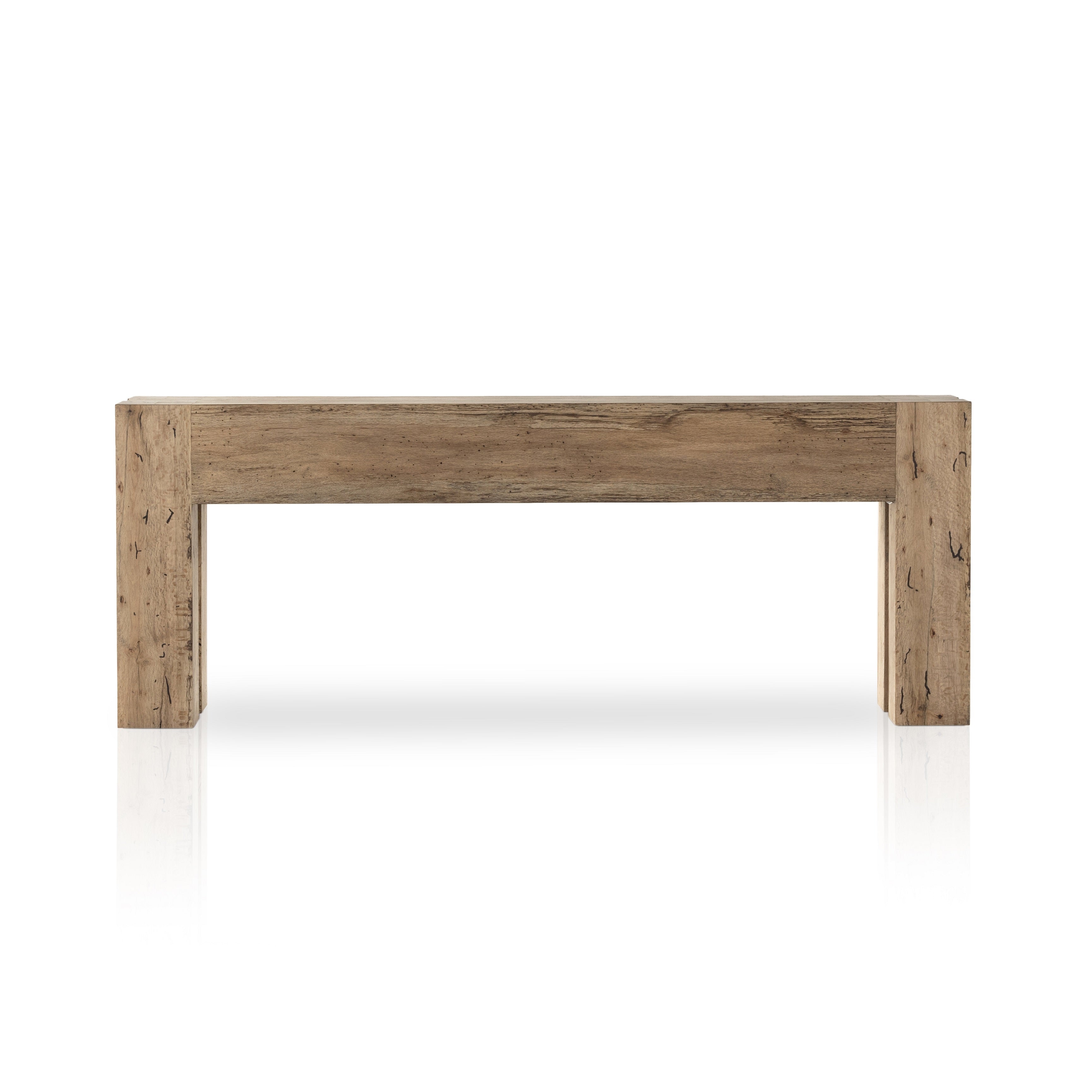 Made from thick-cut oak veneer with a faux rustic finish made to emulate wormwood, this Abaso Rustic Wormwood Oak Console Table features chunky squared legs and dovetail joinery detailing. Amethyst Home provides interior design services, furniture, rugs, and lighting in the Salt Lake City metro area.