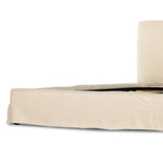 Crafted for comfort. A low, slipcovered bed features luxurious and sustainably made Belgian linen. Durable and soft to the touch, Libecoâ„¢-sourced linens and linen blends are artisan-made without toxic chemicals. Slipcovered styles are fully removable and machine-washable for easy care. Amethyst Home provides interior design, new construction, custom furniture and area rugs in the Alpharetta metro area