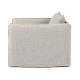 Featuring Andre Alessi Slate Outdoor Swivel Chair by Four Hands at Amethyst Home. An outdoor interpretation of an indoor silhouette. This 360-degree outdoor swivel chair offers a clean, contemporary feel with relaxed casual comfort. The seat and loose back cushions feature removable, washable slipcovers with a simple flange detail. Sustainably made with zero . Amethyst Home provides interior design, new home construction design consulting, vintage area rugs, and lighting in the Houston metro area.