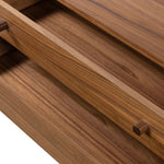 Inspired by campaign-style furniture of the 1800s â€” packable pieces first designed for traveling military use â€” a simply shaped nightstand of natural walnut features a subtly inset top and rounded legs, finished with wooden hardware Amethyst Home provides interior design, new home construction design consulting, vintage area rugs, and lighting in the Monterey metro area.
