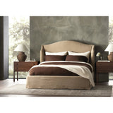 Inspired by campaign-style furniture of the 1800s â€” packable pieces first designed for traveling military use â€” a simply shaped nightstand of natural walnut features a subtly inset top and rounded legs, finished with wooden hardware Amethyst Home provides interior design, new home construction design consulting, vintage area rugs, and lighting in the Portland metro area.