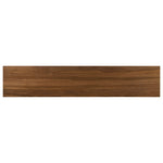 Inspired by campaign-style furniture of the 1800s â€” packable pieces first designed for traveling military use â€” a simply shaped sideboard of natural walnut features a subtly inset top and rounded legs, finished with wooden hardware Amethyst Home provides interior design, new home construction design consulting, vintage area rugs, and lighting in the Alpharetta metro area.