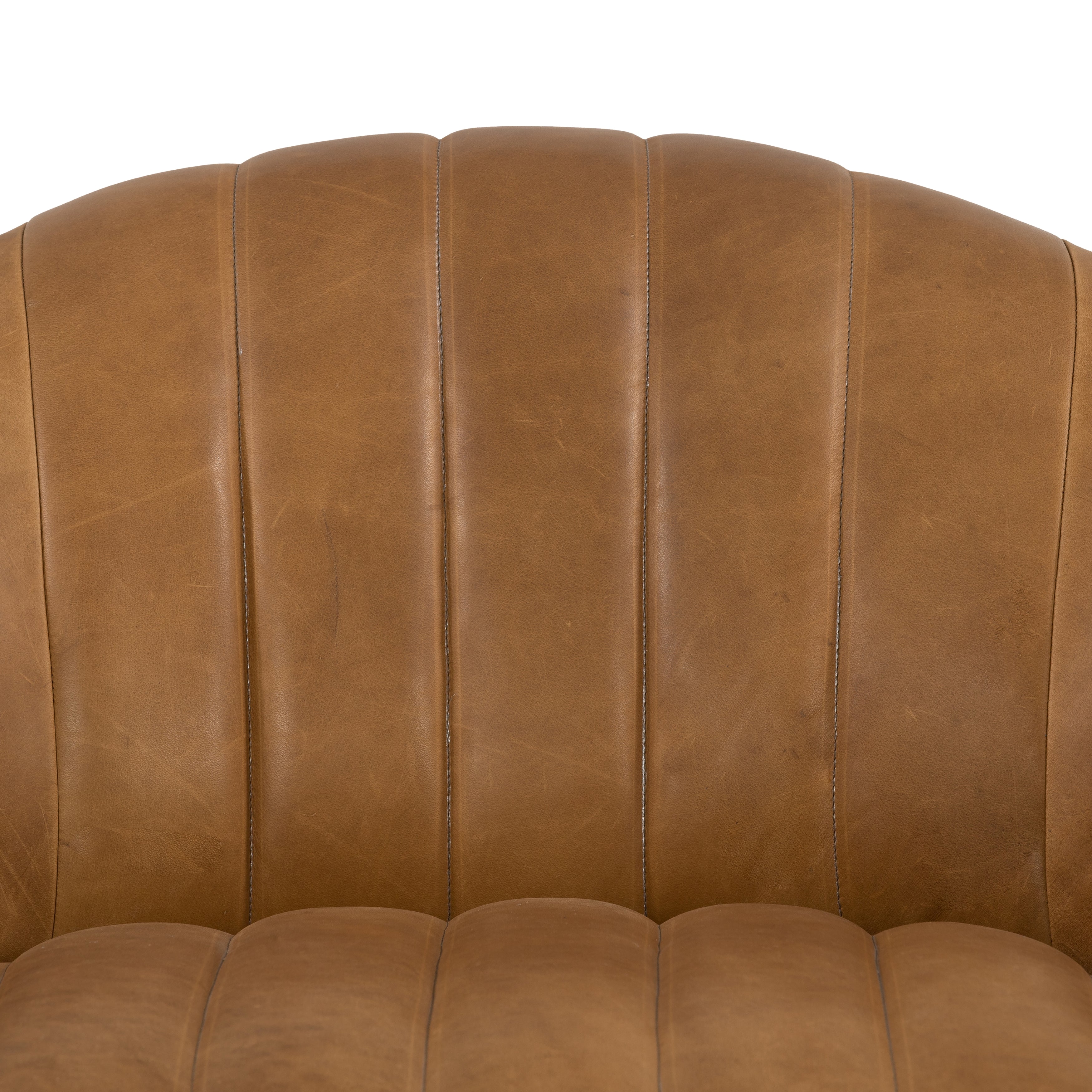 Featuring Audie Heirloom Sienna Swivel Chair by Four Hands at Amethyst Home. The Audie Heirloom Sienna Swivel Chair is made of heirloom leather that is salvaged and processed from upcycled hides featuring an abundance of natural markings, scars and color variations. The result? Supple, buttery-soft hides with an unmatched depth of color and authentic lived-in look.
Overall Dimensions: 35.50"W x. Amethyst Home provides interior design services, furniture, rugs, and lighting in the Omaha metro area.
