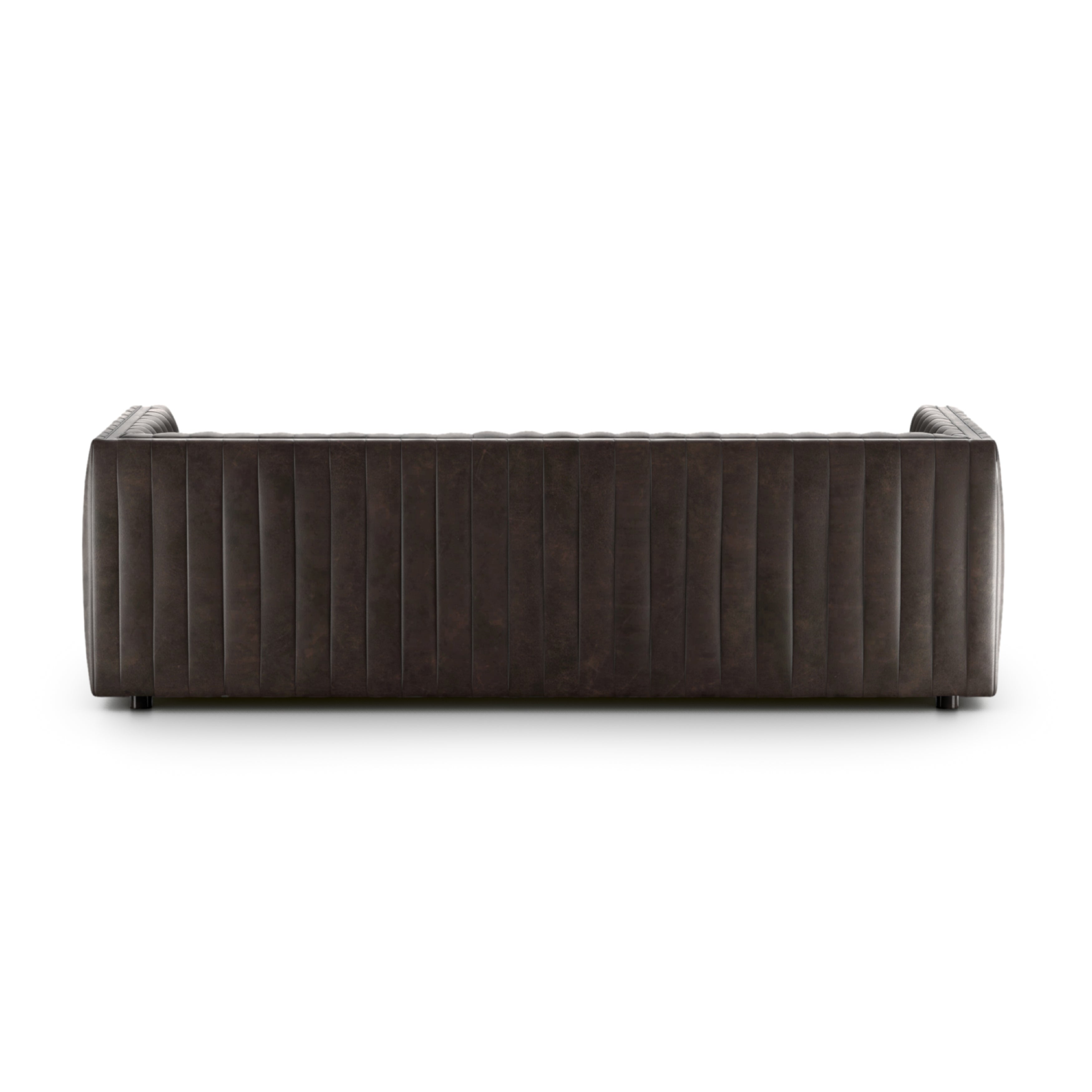 Featuring Augustine Deacon Wolf Sofa by Four Hands at Amethyst Home. Luxurious top-grain leather seating takes on a deep brown hue with dramatic channeling, for trend-forward texture and sumptuous sit.Overall Dimensions: 88"W x 35"L x 26.50"H
Collection: GraysonColors: Deacon WolfMaterials: Top Grain Leather Weight: 105.8 lbsSeat Depth: 24"Seat Height: 17"Arm Height from Floor: . Amethyst Home provides interior design, new construction, custom furniture, and area rugs in the Des Moines metro area.