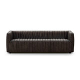 Featuring Augustine Deacon Wolf Sofa by Four Hands at Amethyst Home. Luxurious top-grain leather seating takes on a deep brown hue with dramatic channeling, for trend-forward texture and sumptuous sit.Overall Dimensions: 88"W x 35"L x 26.50"H
Collection: GraysonColors: Deacon WolfMaterials: Top Grain Leather Weight: 105.8 lbsSeat Depth: 24"Seat Height: 17"Arm Height from Floor: 26.. Amethyst Home provides interior design, new construction, custom furniture, and area rugs in the Houston metro area.