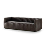 Featuring Augustine Deacon Wolf Sofa by Four Hands at Amethyst Home. Luxurious top-grain leather seating takes on a deep brown hue with dramatic channeling, for trend-forward texture and sumptuous sit.Overall Dimensions: 88"W x 35"L x 26.50"H
Collection: GraysonColors: Deacon WolfMaterials: Top Grain Leather Weight: 105.8 lbsSeat Depth: 24"Seat Height: 17"Arm Height from Floor:. Amethyst Home provides interior design, new construction, custom furniture, and area rugs in the Los Angeles metro area.
