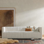 Featuring Augustine Dover Crescent Sofa by Four Hands at Amethyst Home. A dramatically channeled sofa with dover crescent linen-blend upholstery offers a crisp, clean look and sumptuous sit. Performance fabrics are specially created to withstand spills, stains, high traffic and wear, ensuring long-term comfort and unmatched durability.Overall Dimensions: 88"W x 35"L x 26.50"H
Collec. Amethyst Home provides interior design, new construction, custom furniture, and area rugs in the Dallas metro area.
