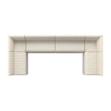 Featuring Augustine Capri Oatmeal U Shape Dining Banquette by Four Hands at Amethyst Home. High-performance fabric in a versatile oatmeal hue features dramatic channeling, for trend-forward texture and sumptuous sit. Option to pair with matching pieces for clever modularity.
Choose your preconfigured width:
106" width:  Overall Dimensions: 106.00"w x 66.50"d x. Amethyst Home provides interior design, new home construction design consulting, vintage area rugs, and lighting in the Boston metro area.