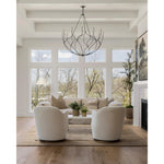 The Aurora Swivel is the perfect blend of comfort and style. The Sherwin Williams Library Pewter and Pure White finishes add a modern touch to the classic design, making it suitable for California farmhouse or modern coastal home design. It's also great for those seeking cottage design ideas to add a touch of sophistication to their kitchen, living room, entry, foyer, or office. Available for Nashville home design, Utah home design, and California home design.