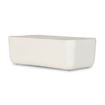 Featuring Basil Large Outdoor Rectangle Coffee Table by Four Hands at Amethyst Home. With organic curved edges and a hollow metal profile, this Basil coffee table is an Amethyst favorite.  Easy to wipe and we love how the modern look pops against your favorite seasonal flowers.
Overall Dimensions: 50"W x 25"L x 16"HColors: Matte White Cast AluminumMaterials: AluminumWeight: 119.53Volu. Amethyst Home provides interior design, new construction, custom furniture and area rugs in the Austin metro area