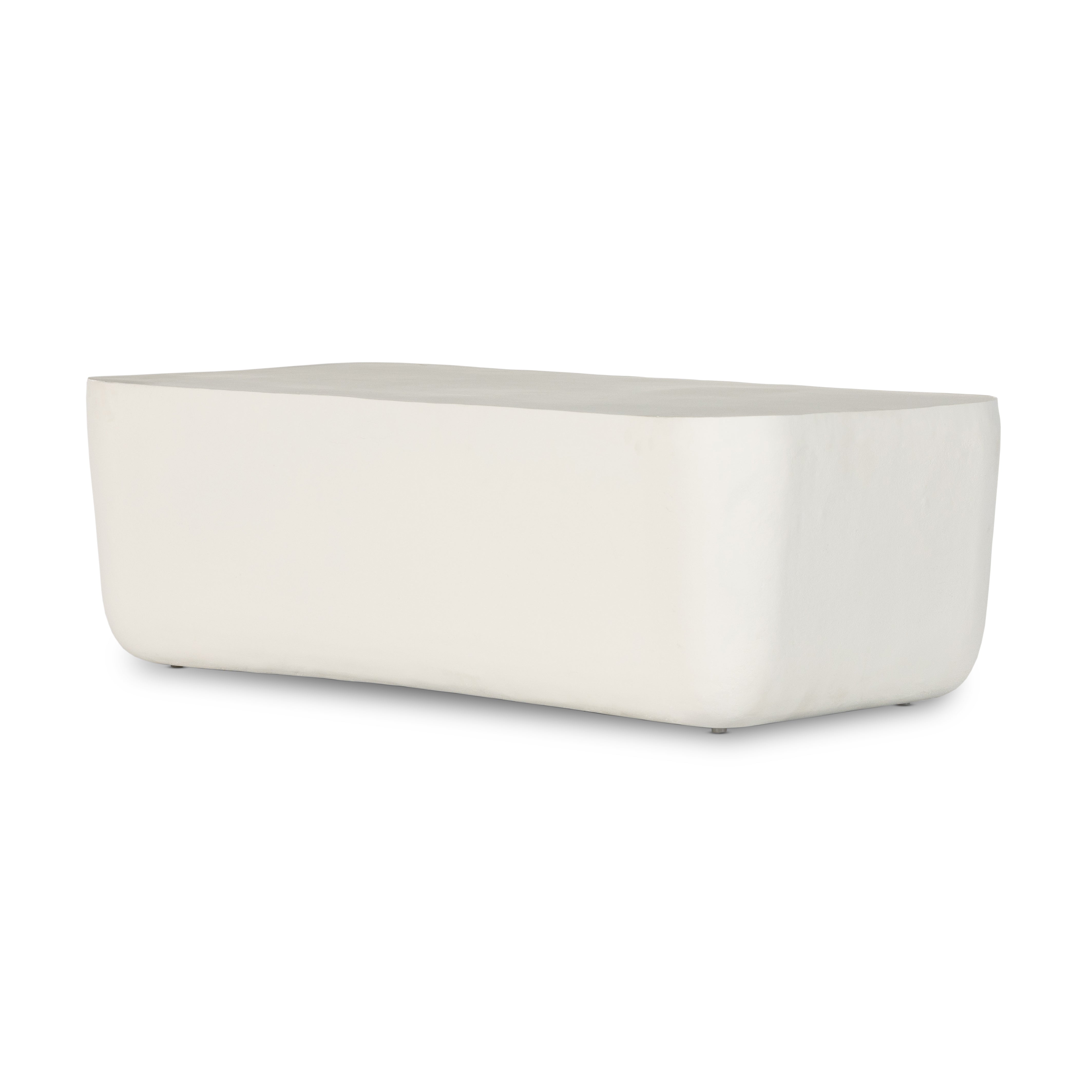 Featuring Basil Large Outdoor Rectangle Coffee Table by Four Hands at Amethyst Home. With organic curved edges and a hollow metal profile, this Basil coffee table is an Amethyst favorite.  Easy to wipe and we love how the modern look pops against your favorite seasonal flowers.
Overall Dimensions: 50"W x 25"L x 16"HColors: Matte White Cast AluminumMaterials: AluminumWeight: 119.53Volu. Amethyst Home provides interior design, new construction, custom furniture and area rugs in the Austin metro area