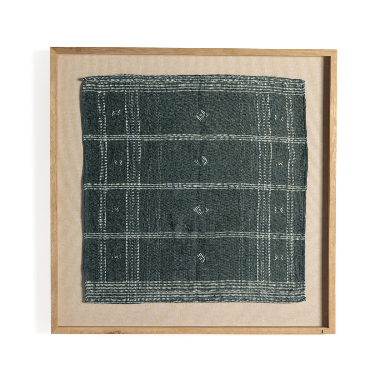 Bhujodi Cornflower Blue W/ White Oak Textile | ready to ship!