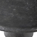 Featuring Bonnie Textured Black Concrete Coffee Table by Four Hands at Amethyst Home. A cylindrical pedestal base delivers a touch of softness to a a heavily textured tabletop of slate-like concrete.Collection: ChandlerColors: Textured Black ConcreteMaterials: Concrete Weight: 72.75 lbs. Amethyst Home provides interior design, new home construction design consulting, vintage area rugs, and lighting in the Nashville metro area.