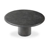 Featuring Bonnie Textured Black Concrete Coffee Table by Four Hands at Amethyst Home. A cylindrical pedestal base delivers a touch of softness to a a heavily textured tabletop of slate-like concrete.Collection: ChandlerColors: Textured Black ConcreteMaterials: Concrete Weight: 72.75 lbs. Amethyst Home provides interior design, new home construction design consulting, vintage area rugs, and lighting in the Portland metro area.