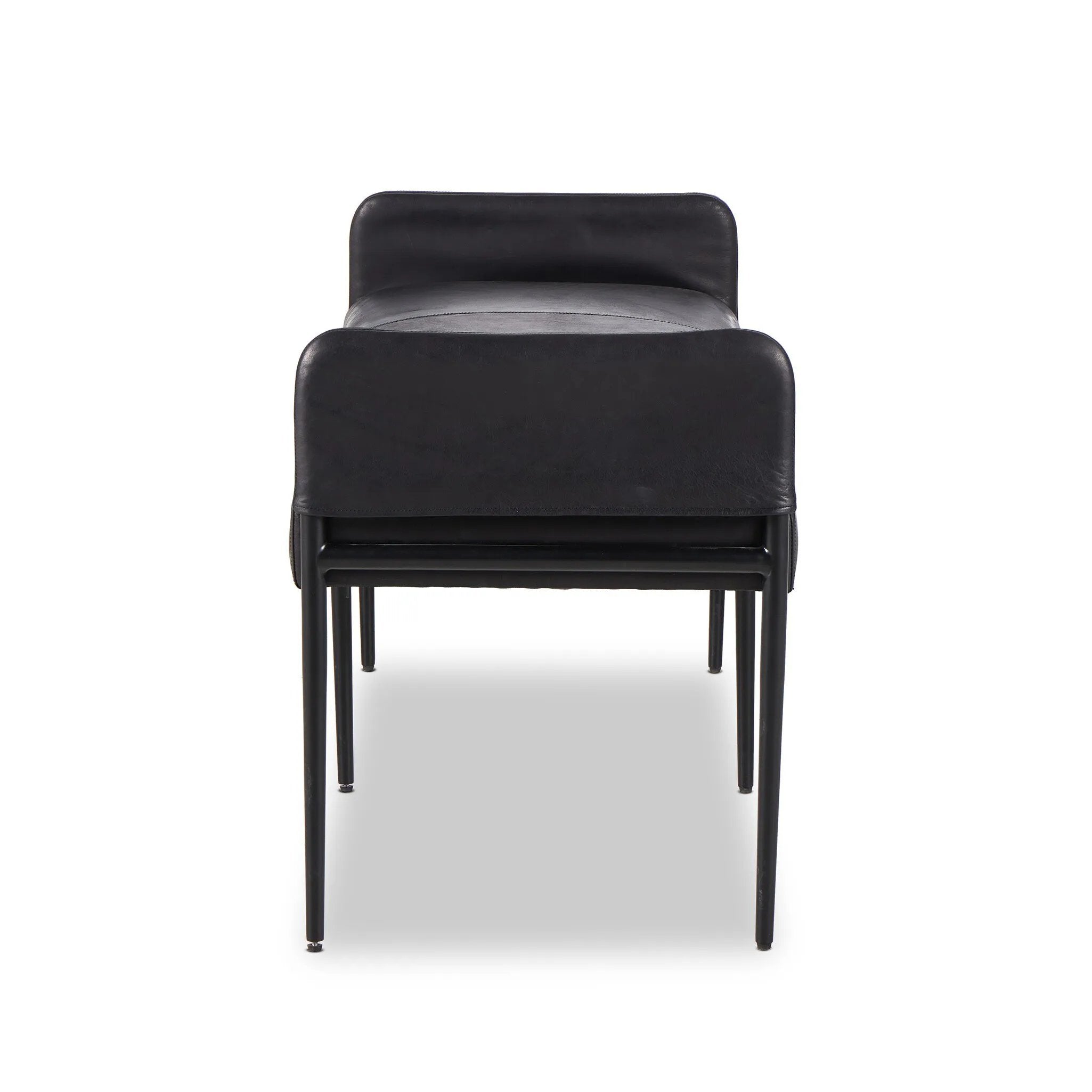Featuring Brickel Heirloom Black Dining Backless Bench by Four Hands at Amethyst Home. Black top-grain leather steals the show in this sleek, simple bench. Sourced from one of the oldest family-owned tanneries in Italy's Bassano del Grappa, heirloom leather is salvaged and processed from upcycled hides featuring an abundance of natural markings, scars and. Amethyst Home provides interior design, new home construction design consulting, vintage area rugs, and lighting in the Kansas City metro area.
