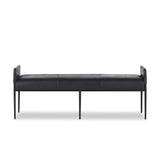 Featuring Brickel Heirloom Black Dining Backless Bench by Four Hands at Amethyst Home. Black top-grain leather steals the show in this sleek, simple bench. Sourced from one of the oldest family-owned tanneries in Italy's Bassano del Grappa, heirloom leather is salvaged and processed from upcycled hides featuring an abundance of natural markings, scars and c. Amethyst Home provides interior design, new home construction design consulting, vintage area rugs, and lighting in the San Diego metro area.