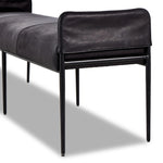 Featuring Brickel Heirloom Black Dining Backless Bench by Four Hands at Amethyst Home. Black top-grain leather steals the show in this sleek, simple bench. Sourced from one of the oldest family-owned tanneries in Italy's Bassano del Grappa, heirloom leather is salvaged and processed from upcycled hides featuring an abundance of natural markings, scars and . Amethyst Home provides interior design, new home construction design consulting, vintage area rugs, and lighting in the Washington metro area.