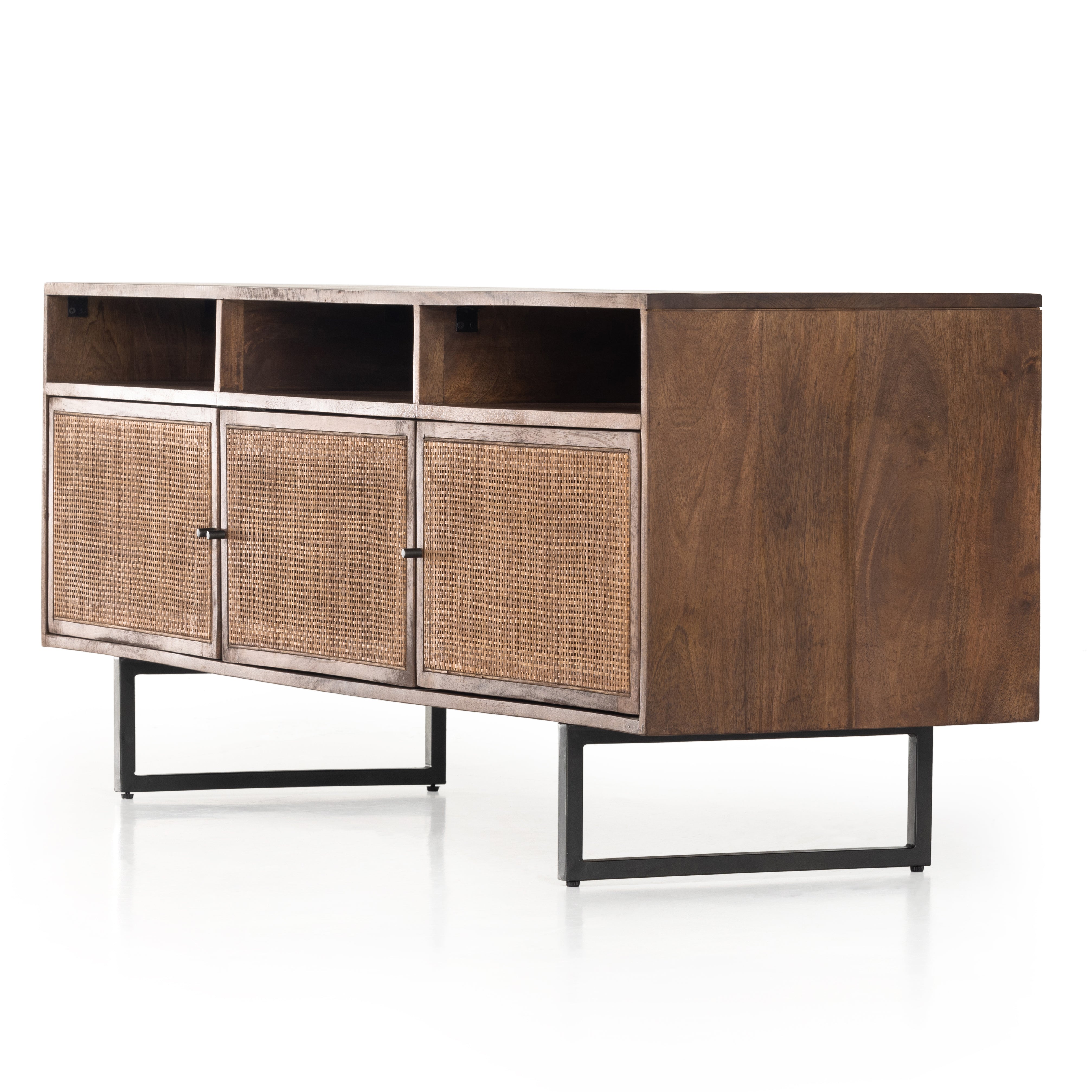 Featuring Carmel Brown Wash Media Console by Four Hands at Amethyst Home. no descriptionOverall Dimensions: 65"W x 18"L x 24"