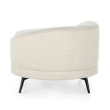 Pristinely upholstered in a cozy, chunky high-performance fabric, soft pill shaping speaks to the grand Parisian inspiration behind this unique statement chaise, with cross-base stretchers and splayed legs of black stainless steel. Performance fabrics are specially created to withstand spills, stains, high traffic and wear, ensuring long-term comfort and unmatched durability. Amethyst Home provides interior design, new construction, custom furniture, and area rugs in the Des Moines metro area.