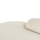 Pristinely upholstered in a cozy, chunky high-performance fabric, soft pill shaping speaks to the grand Parisian inspiration behind this unique statement chaise, with cross-base stretchers and splayed legs of black stainless steel. Performance fabrics are specially created to withstand spills, stains, high traffic and wear, ensuring long-term comfort and unmatched durability. Amethyst Home provides interior design, new construction, custom furniture, and area rugs in the Laguna Beach metro area.