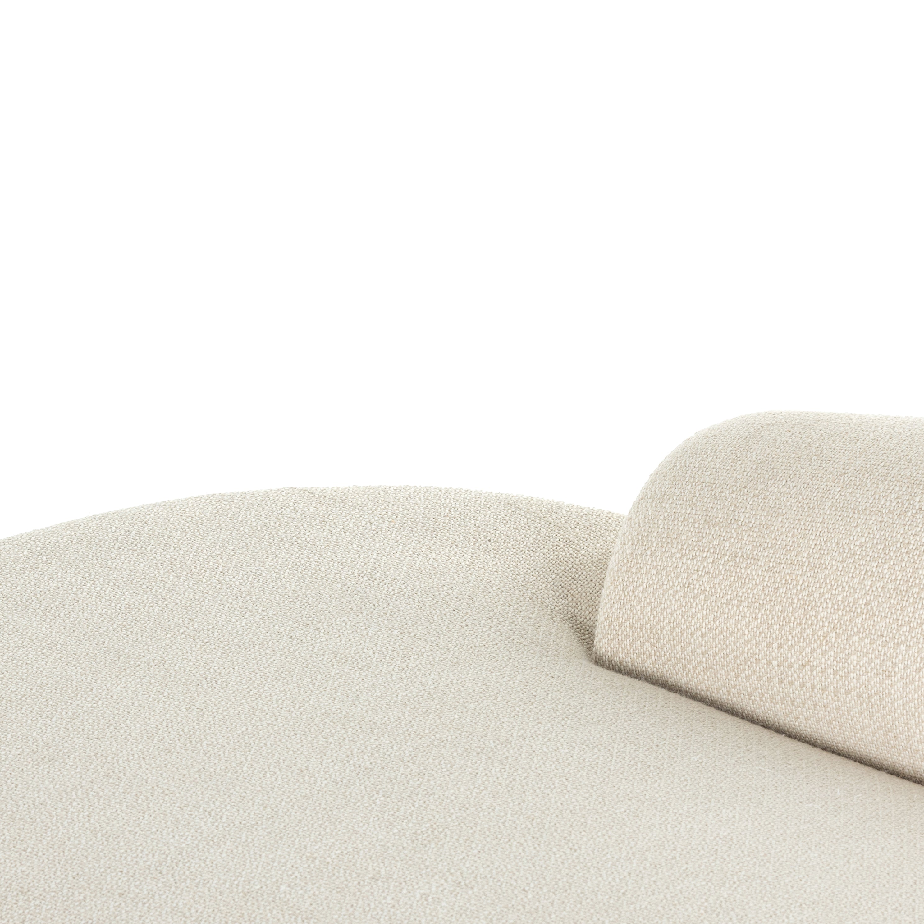 Pristinely upholstered in a cozy, chunky high-performance fabric, soft pill shaping speaks to the grand Parisian inspiration behind this unique statement chaise, with cross-base stretchers and splayed legs of black stainless steel. Performance fabrics are specially created to withstand spills, stains, high traffic and wear, ensuring long-term comfort and unmatched durability. Amethyst Home provides interior design, new construction, custom furniture, and area rugs in the Laguna Beach metro area.