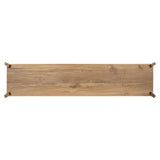 Designed by Thomas Bina and Ronald Sasson, a design partnership blending both modern minimalist and Brazilian influences. This grand-scale dresser is crafted from natural reclaimed French oak with plenty of graining, cracking and movement across the drawer fronts. Detailed with angled legs and exposed joinery on the top. Amethyst Home provides interior design, new home construction design consulting, vintage area rugs, and lighting in the San Diego metro area.