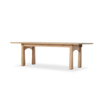 Featuring Clanton Aged Light Pine Dining Table by Four Hands at Amethyst Home. Made from light-finished pine, tapered legs and thick stretchers speak to the Swedish inspiration behind this 10-person dining table. Arched base cutouts soften a clean rectangular tabletop.Overall Dimensions: 42"W x 96"L x 30"HCollection: CordellaColors: Aged Light PineMaterials: So. Amethyst Home provides interior design, new home construction design consulting, vintage area rugs, and lighting in the Omaha metro area.