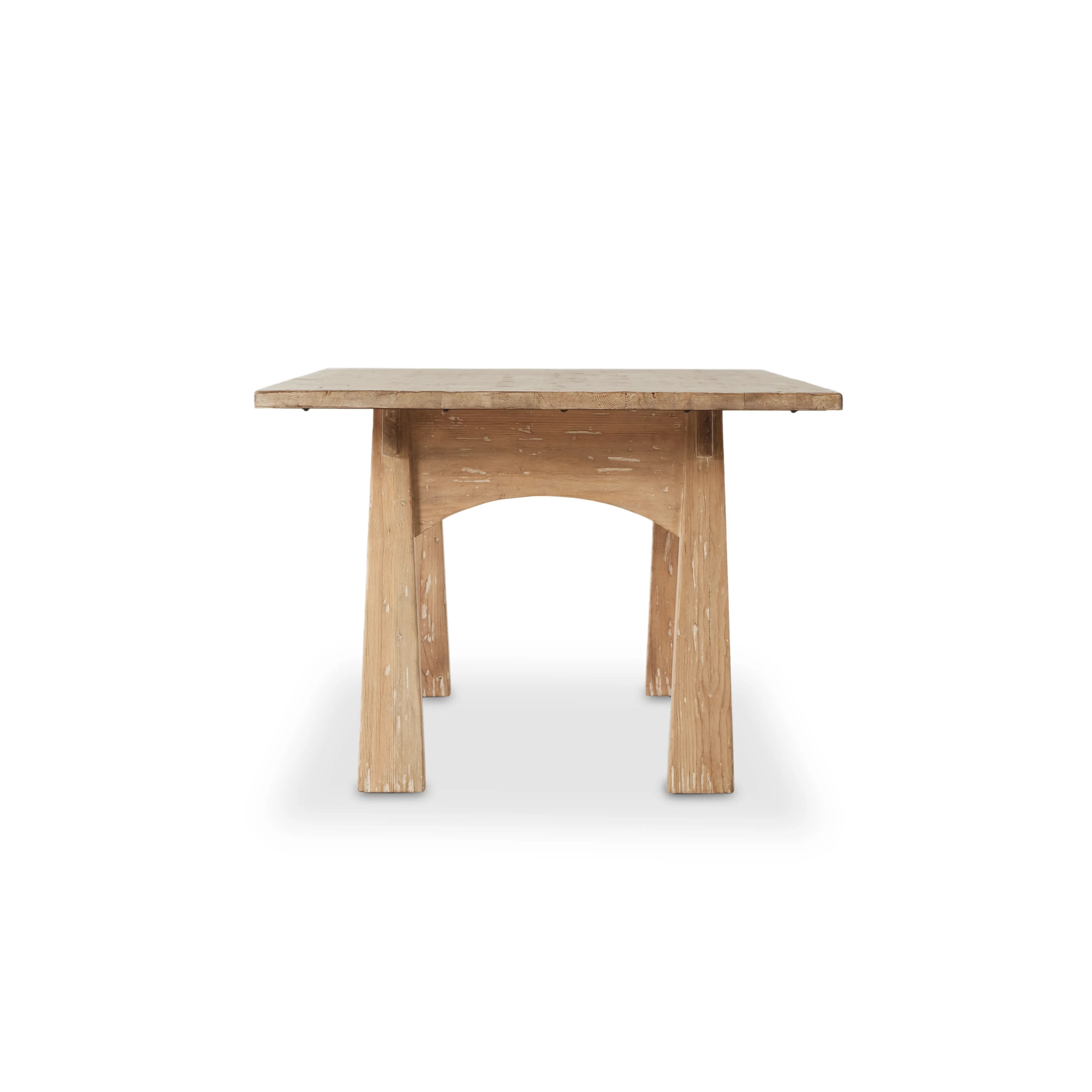 Featuring Clanton Aged Light Pine Dining Table by Four Hands at Amethyst Home. Made from light-finished pine, tapered legs and thick stretchers speak to the Swedish inspiration behind this 10-person dining table. Arched base cutouts soften a clean rectangular tabletop.Overall Dimensions: 42"W x 96"L x 30"HCollection: CordellaColors: Aged Light PineMaterials. Amethyst Home provides interior design, new home construction design consulting, vintage area rugs, and lighting in the San Diego metro area.