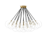 Featuring Cloud Black Cord Burnished Brass Chandelier by Four Hands at Amethyst Home. Clear glass bulbs dangle for a statement-making centerpiece. Each globe is individually blown, shaped and sculpted by hand through a one-hour process. Brass and glass are 98% recyclable. Designed and sustainably crafted in Poland by Schwung.
Overall Dimensions : 47.00"w x 47.. Amethyst Home provides interior design, new home construction design consulting, vintage area rugs, and lighting in the Dallas metro area.