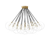 Featuring Cloud Black Cord Burnished Brass Chandelier by Four Hands at Amethyst Home. Clear glass bulbs dangle for a statement-making centerpiece. Each globe is individually blown, shaped and sculpted by hand through a one-hour process. Brass and glass are 98% recyclable. Designed and sustainably crafted in Poland by Schwung.
Overall Dimensions : 47.00"w x 47.. Amethyst Home provides interior design, new home construction design consulting, vintage area rugs, and lighting in the Dallas metro area.