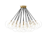 Featuring Cloud Black Cord Burnished Brass Chandelier by Four Hands at Amethyst Home. Clear glass bulbs dangle for a statement-making centerpiece. Each globe is individually blown, shaped and sculpted by hand through a one-hour process. Brass and glass are 98% recyclable. Designed and sustainably crafted in Poland by Schwung.
Overall Dimensions : 47.00"w x 47.0. Amethyst Home provides interior design, new home construction design consulting, vintage area rugs, and lighting in the Tampa metro area.